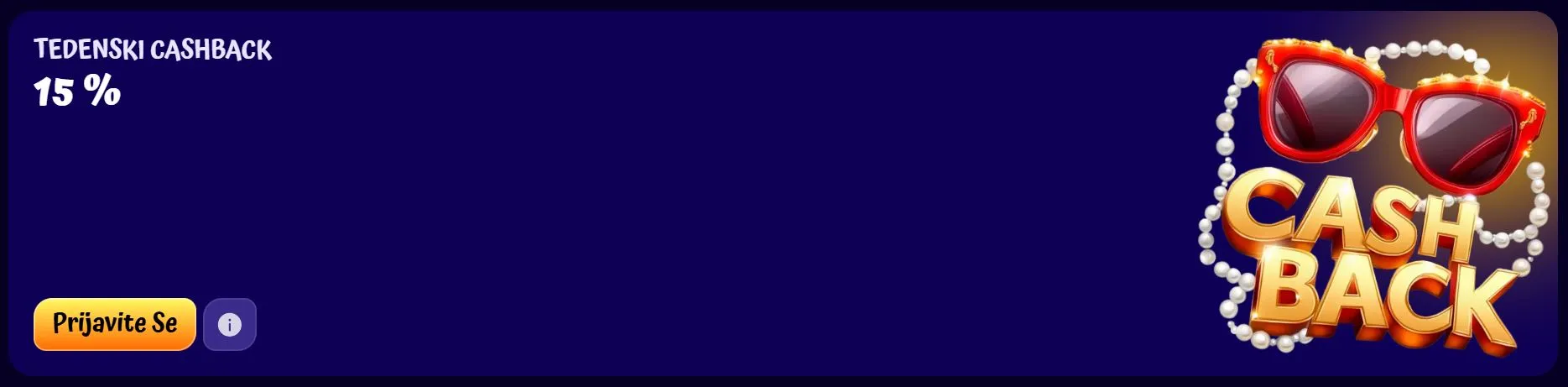 nove spletni casino Vračilo izgub (Cashback)